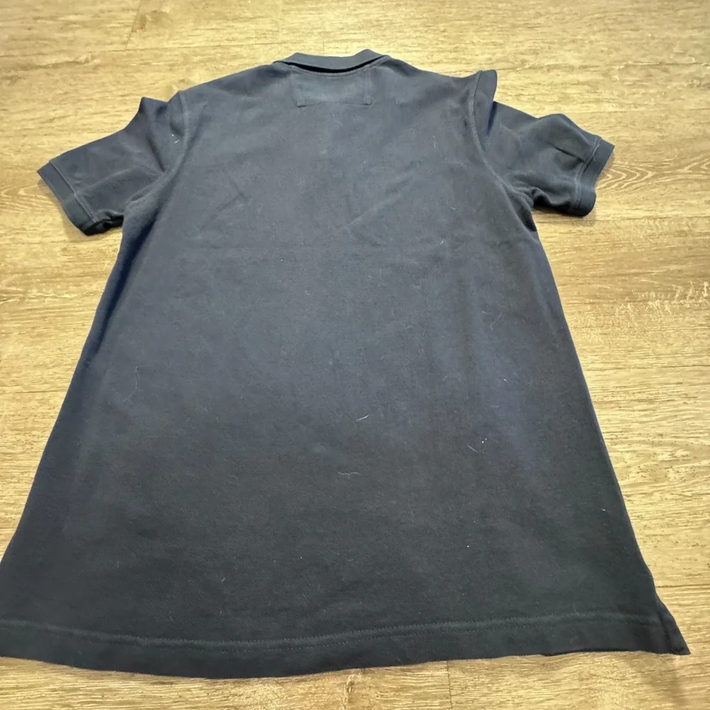 Banana Republic Shirt Mens M Blue Organic Cotton Pique Elephant Logo Preppy